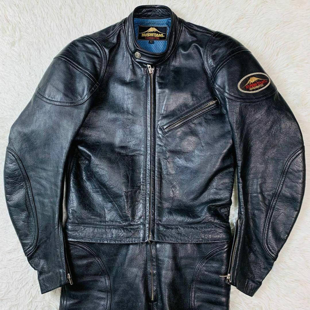 KUSHITANI クシタニ レザー バイクウエア ツナギ レーシング L 黒 KUSHITANI クシタニ レザー バイクウエア ツナギ レーシング L 黒