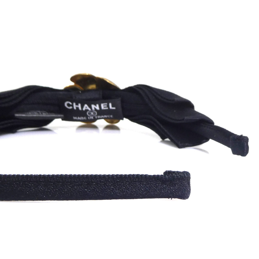 CHANEL - シャネル CHANEL カチューシャ カメリア ココマーク リボン シルク/メタル ブラック/ゴールド レディース 送料無料【中古】 e59570a CHANEL - シャネル CHANEL カチューシャ カメリア ココマーク リボン シルク/メタル ブラック/ゴールド レディース 送料無料【中古】 e59570a