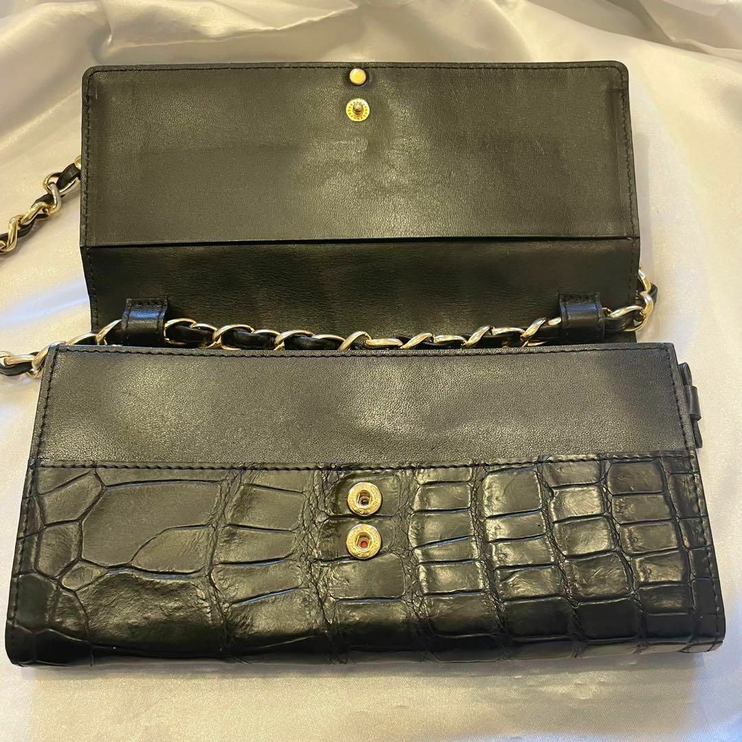 良品☆JRA 保証 リアル クロコダイル 長財布 ロングウォレット 良品☆JRA 保証 リアル クロコダイル 長財布 ロングウォレット