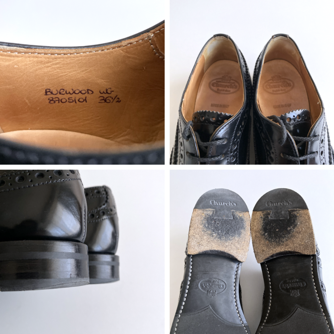 極美品☆チャーチ BURWOOD バーウッド フルブローグ ブラック 極美品☆チャーチ BURWOOD バーウッド フルブローグ ブラック