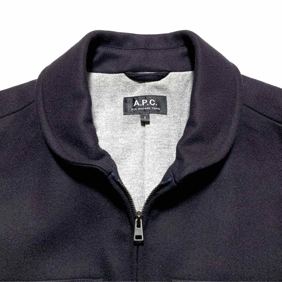 A.P.C - ☆美品 アーペーセー ジップアップ メルトンウール A.P.C - ☆美品 アーペーセー ジップアップ メルトンウール