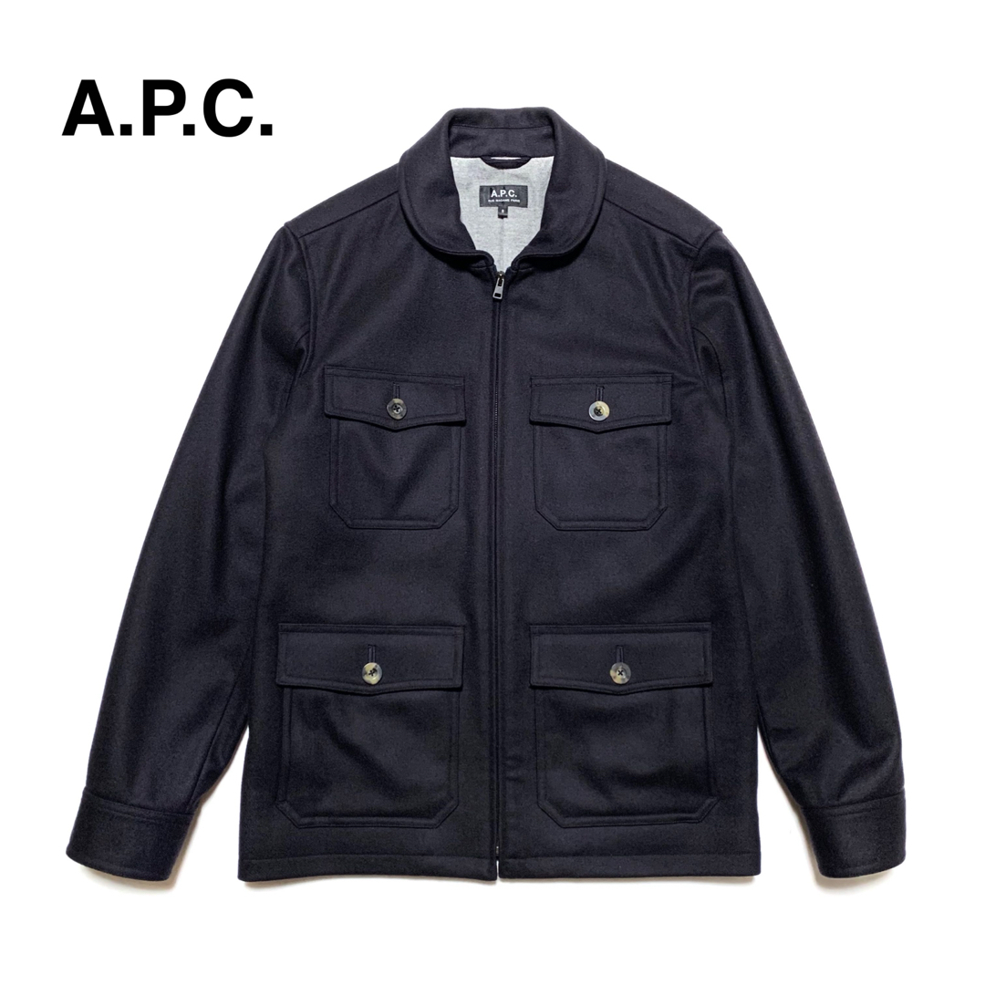 A.P.C - ☆美品 アーペーセー ジップアップ メルトンウール A.P.C - ☆美品 アーペーセー ジップアップ メルトンウール