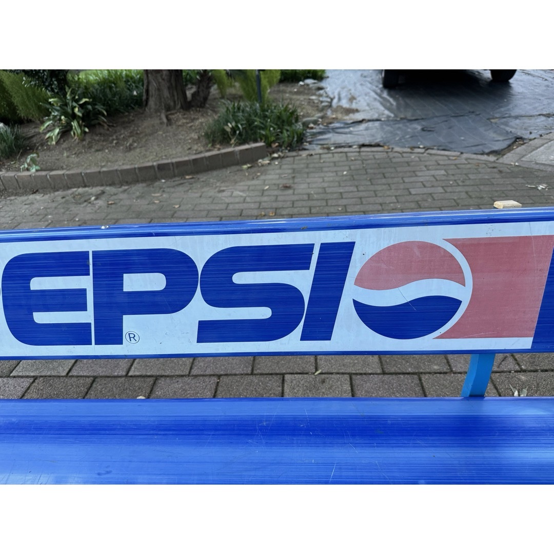 ペプシ PEPSI 屋外 大型ベンチ 青 現状渡 前橋市引取、近隣配送 ペプシ PEPSI 屋外 大型ベンチ 青 現状渡 前橋市引取、近隣配送