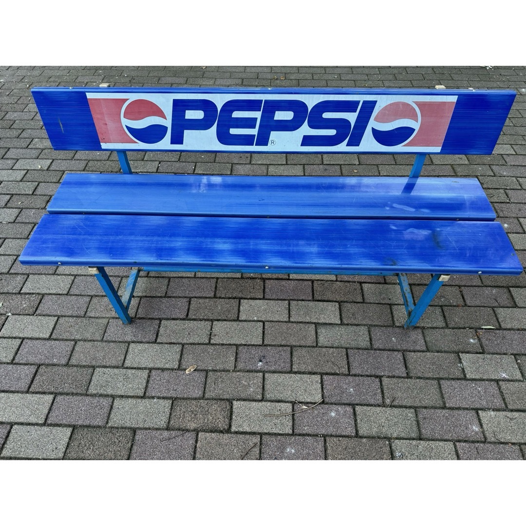 ペプシ PEPSI 屋外 大型ベンチ 青 現状渡 前橋市引取、近隣配送可 ペプシ PEPSI 屋外 大型ベンチ 青 現状渡 前橋市引取、近隣配送可