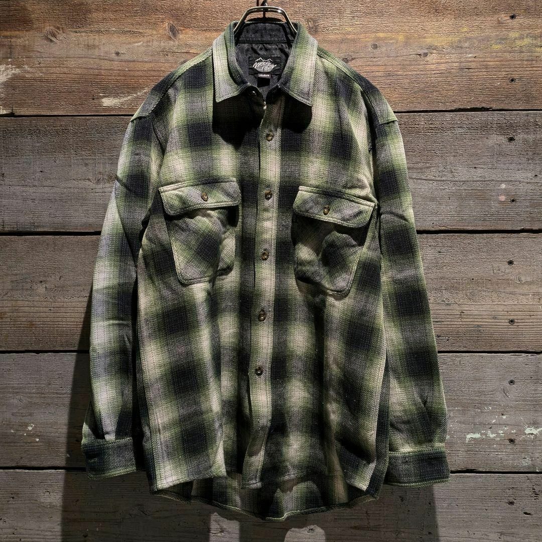 90s vintage オンブレチェックシャツ ネルシャツ 90s vintage オンブレチェックシャツ ネルシャツ