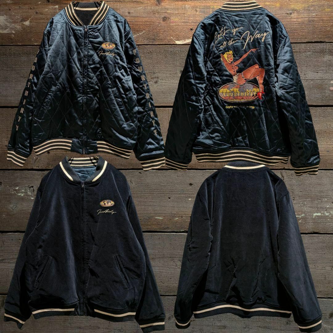 80s90sビンテージ復刻 リバーシブルスカジャン ミツワ 芳ばしく 80s90sビンテージ復刻 リバーシブルスカジャン ミツワ 芳ばしく