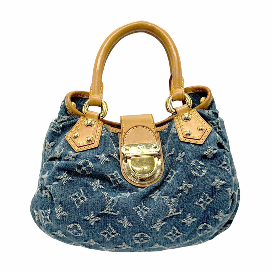 LOUIS VUITTON - ルイ ヴィトン LOUIS VUITTON ハンドバッグ モノグラム デニム プリーティ モノグラムデニム ブルー レディース M95020 送料無料【中古】 z2834