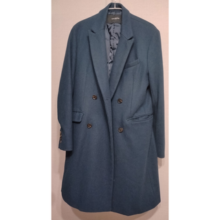 ナノユニバース(nano・universe)の【中古服】NANO universe チェスターコート 緑青 サイズおそらくS(チェスターコート)