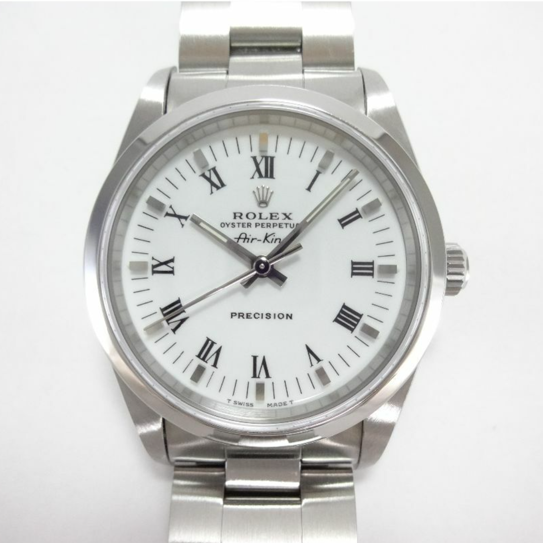 ROLEX - ロレックス ROLEX エアキング ホワイトローマン 14000 SS 自動巻き