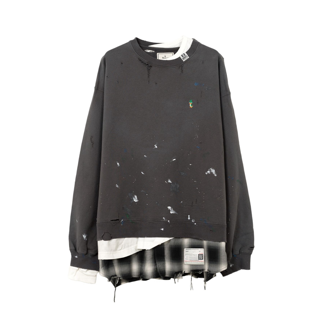 Maison MIHARA YASUHIRO - Triple Layered Sweatshirt BLACK Maison MIHARA YASUHIRO - Triple Layered Sweatshirt BLACK