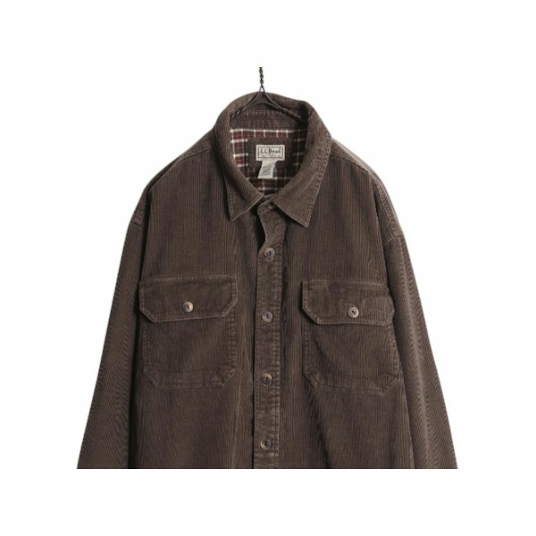 クリスマスファッション エルエルビーン 00s - L.L.Bean コーデユロイ シャツ 長袖 男性用