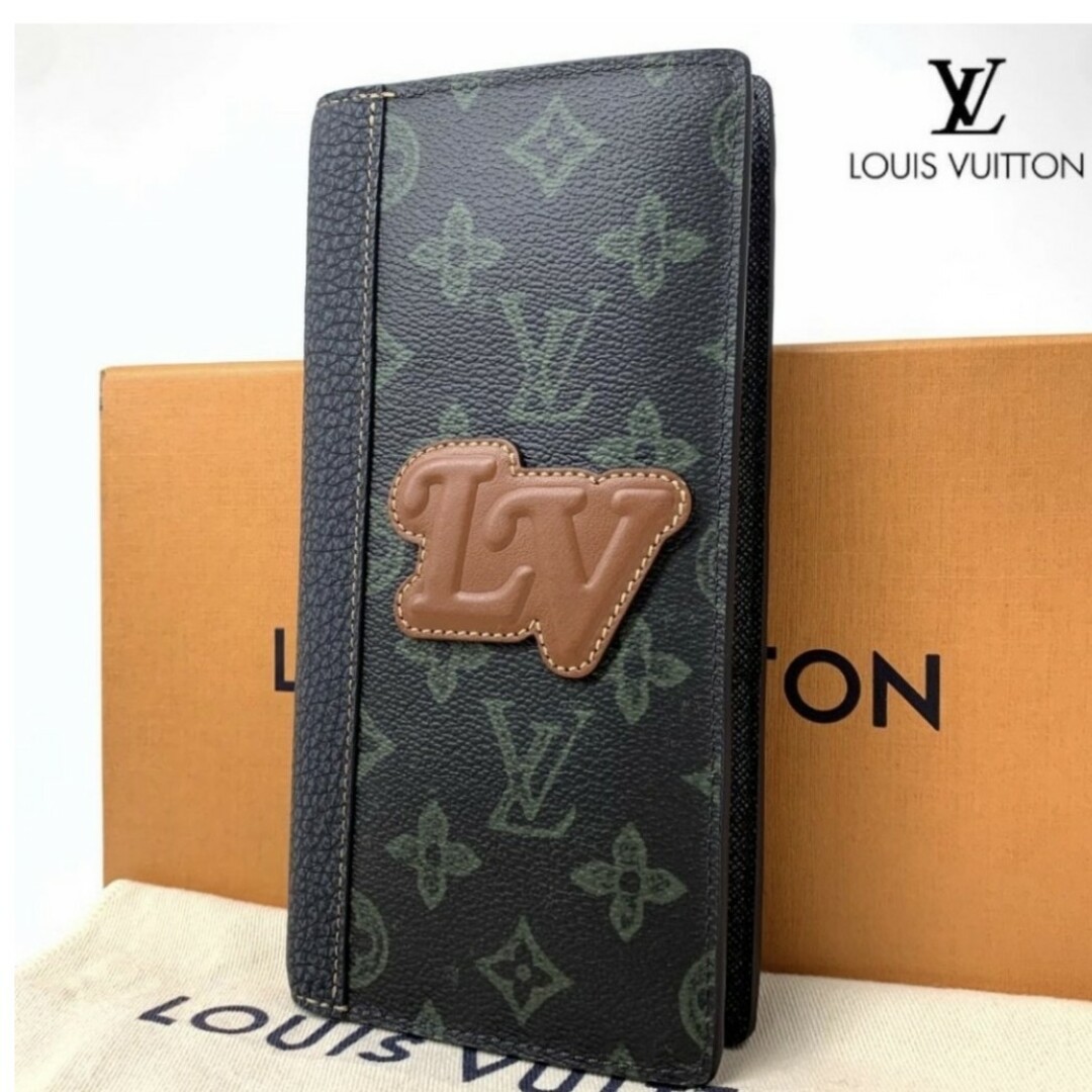 新品未使用 LOUIS VUITTON 長財布 二つ折ブラック・グリーン 新品未使用 LOUIS VUITTON 長財布 二つ折ブラック・グリーン