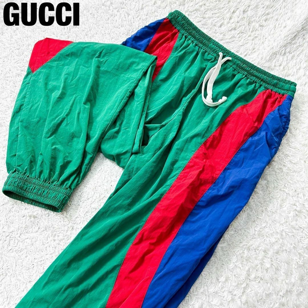 GUCCI - 美品 GUCCI グッチ ナイロンパンツ Mステ 岸くん着用 GUCCI - 美品 GUCCI グッチ ナイロンパンツ Mステ 岸くん着用