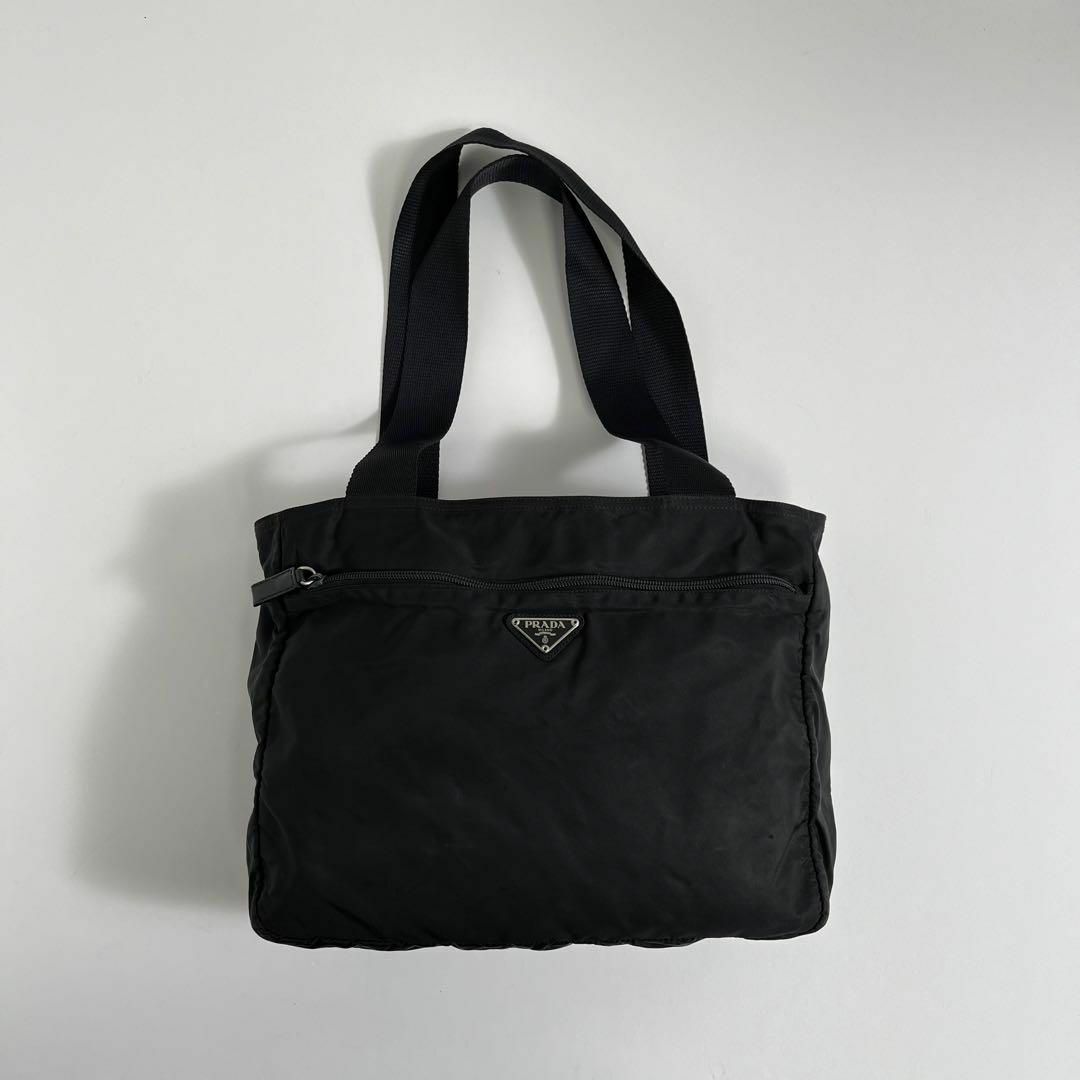 PRADA トートバッグ テスートナイロン 三角ロゴ ブラック NERO PRADA トートバッグ テスートナイロン 三角ロゴ ブラック NERO