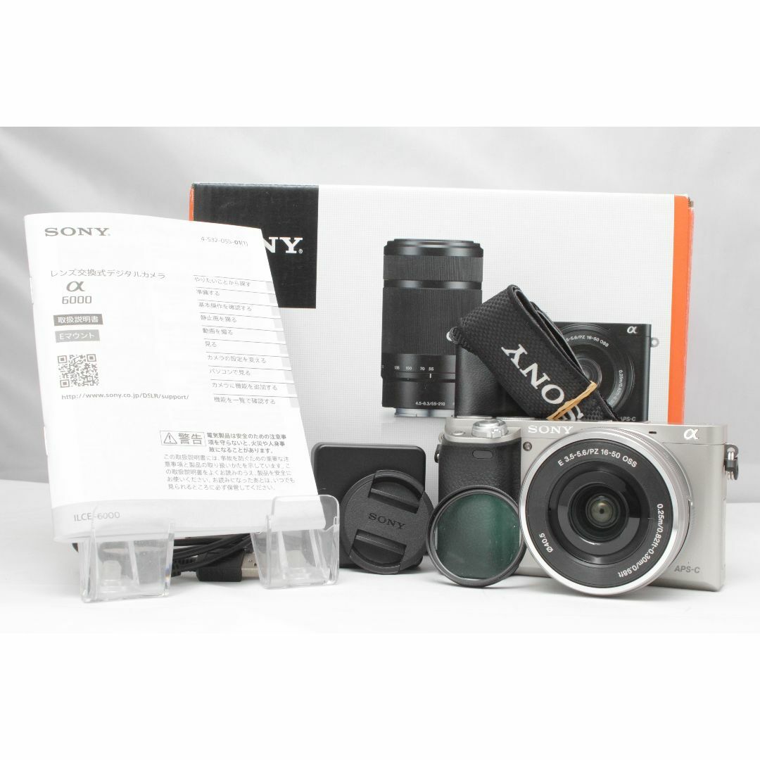 SONY - 新品級！スマホ転送！SONY α6000  シャッター530回　レンズセット