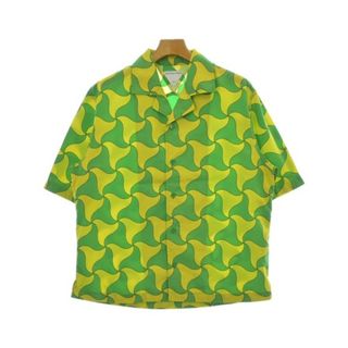 ボッテガヴェネタ(BOTTEGA VENETA)のBOTTEGA VENETA カジュアルシャツ 46(M位) 緑x黄緑(総柄) 【古着】【中古】(シャツ)