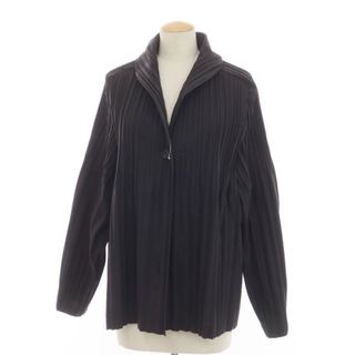 【中古】プリーツプリーズ PLEATS PLEASE 2024年秋冬 プリーツ ジャケット ブラック【サイズ表記なし（L位）】【レディース】(その他)