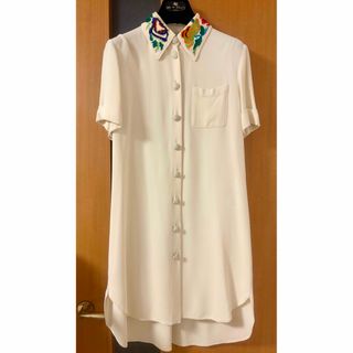 ETRO - 【正規品】ETRO 刺繍付きシャツワンピース 36サイズの ETRO - 【正規品】ETRO 刺繍付きシャツワンピース 36サイズの
