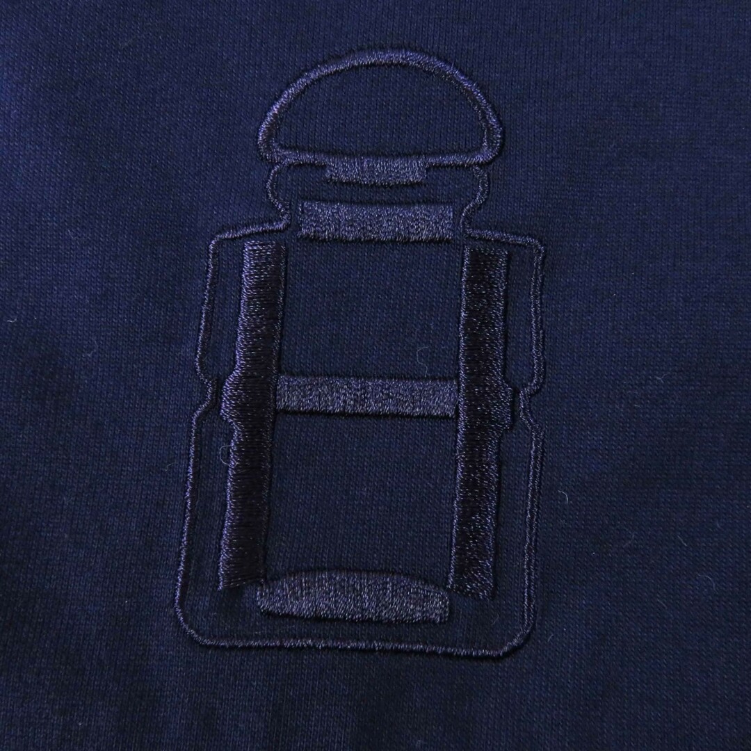 極美品◎HERMES エルメス コットン H刺繍 ポケット付き スクエア