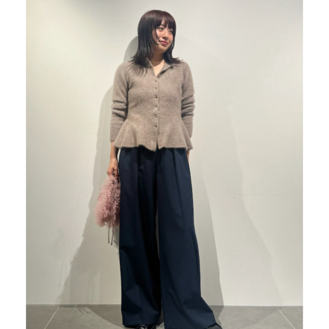 FOXカシミアペプラムカーディガン FOXカシミアペプラムカーディガン