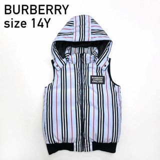 BURBERRY - ☆美品☆バーバリー ダウンベスト ストライプ ペール BURBERRY - ☆美品☆バーバリー ダウンベスト ストライプ ペール