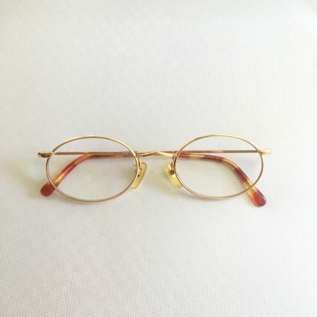 ジョルジョ•アルマーニ K18金無垢 フルリムメガネ GiorgioArmani