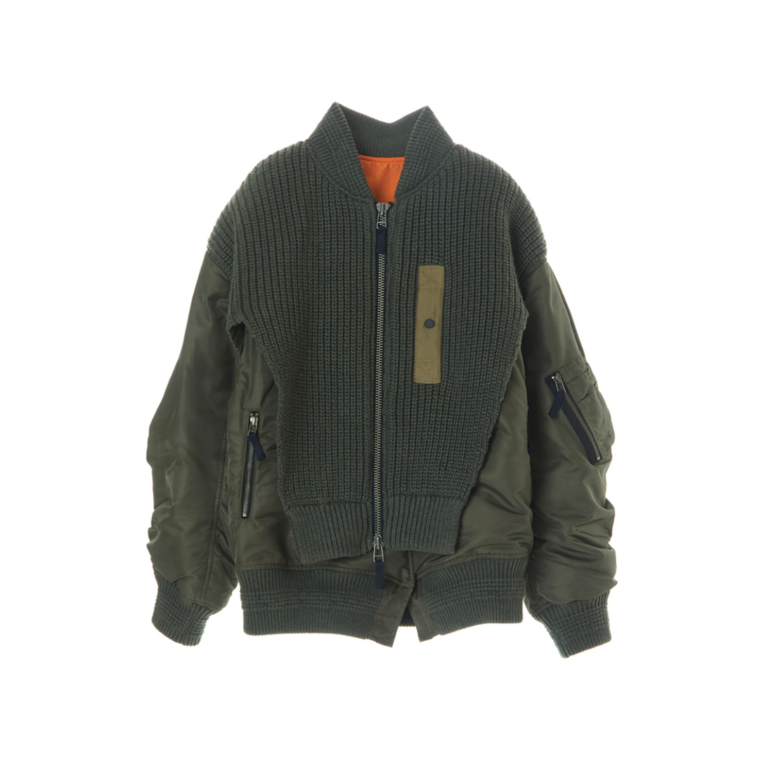 AULA AILA 2024fw MA-1ニットコンビネーションブルゾン