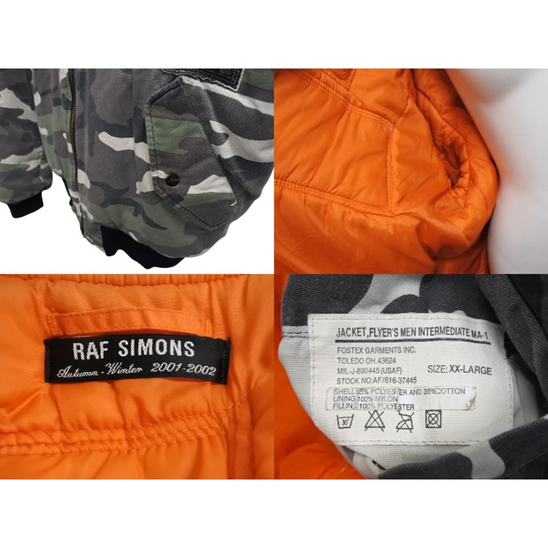 【値下げ!】raf simons ラフシモンズ ボンバー ma-1 RAF SIMONS - 極美品 RAF SIMONS ラフシモンズ 01AW Riot期