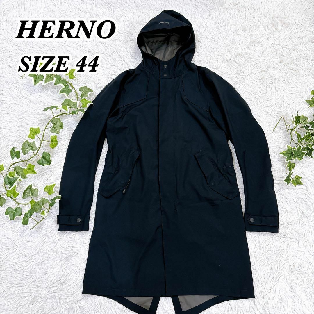 HERNO ヘルノ ラミナー ゴアテックス フードコート 44 ブラック 黒 HERNO ヘルノ ラミナー ゴアテックス フードコート 44 ブラック 黒