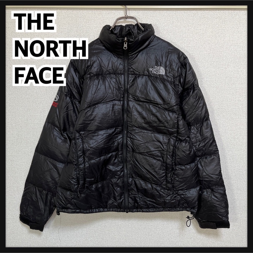 THE NORTH FACE - 【ノースフェイス】ダウンジャケット サミットシリーズ　黒ブラック刺繍　肩ロゴ３K