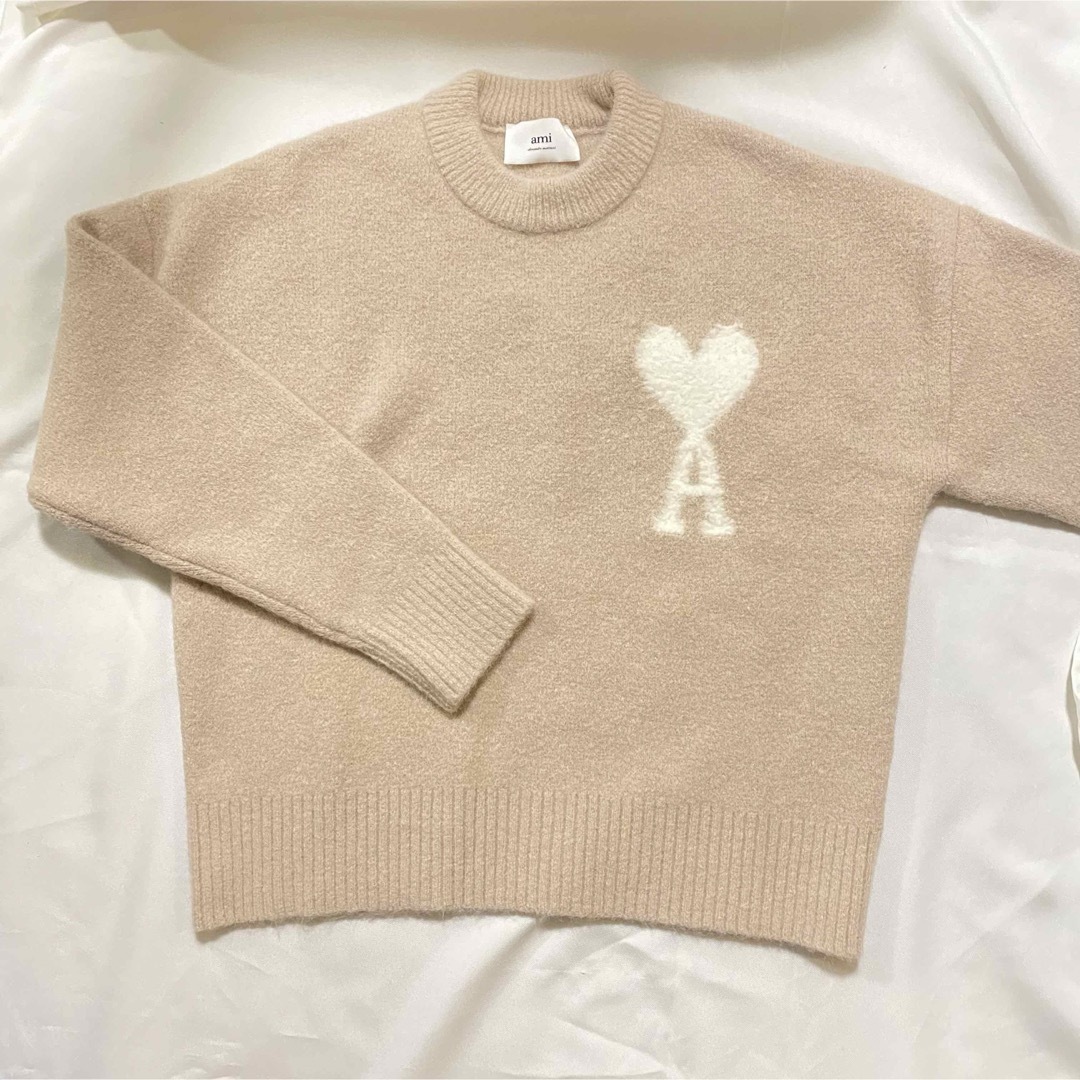 ami - AMI PARIS アミパリス セーター ピンク ベージュ 白 ami - AMI PARIS アミパリス セーター ピンク ベージュ 白