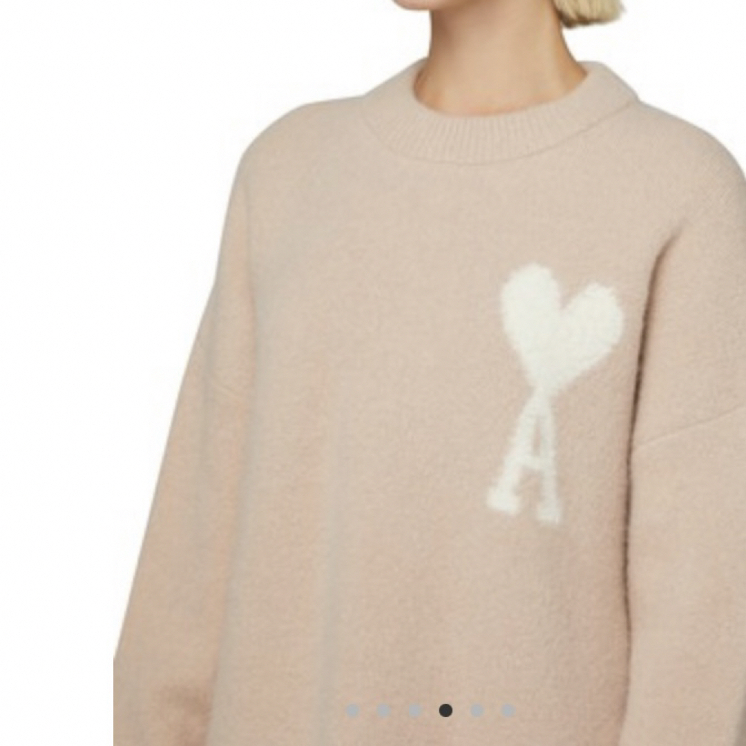 ami - AMI PARIS アミパリス セーター ピンク ベージュ 白 ami - AMI PARIS アミパリス セーター ピンク ベージュ 白