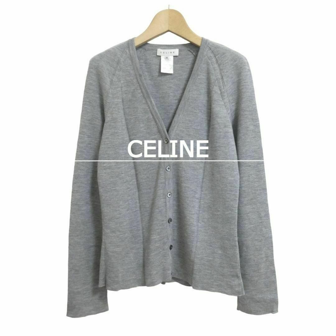 美品 CELINE 長袖 Vネック ニットカーディガン カーディガン 美品 CELINE 長袖 Vネック ニットカーディガン カーディガン