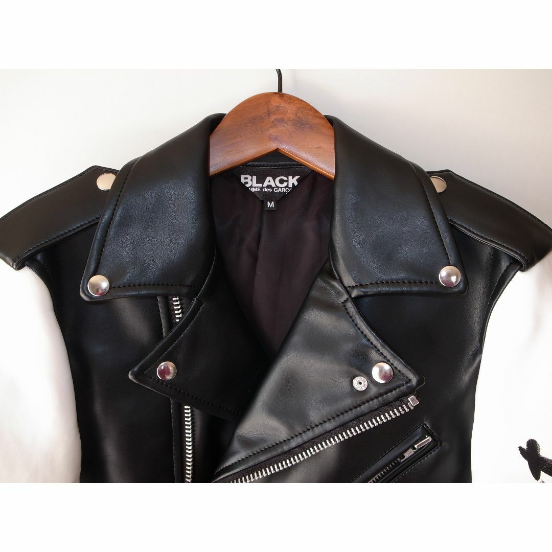 BLACK コムデギャルソン ライダース ジャケット sizeM BLACK コムデギャルソン ライダース ジャケット sizeM