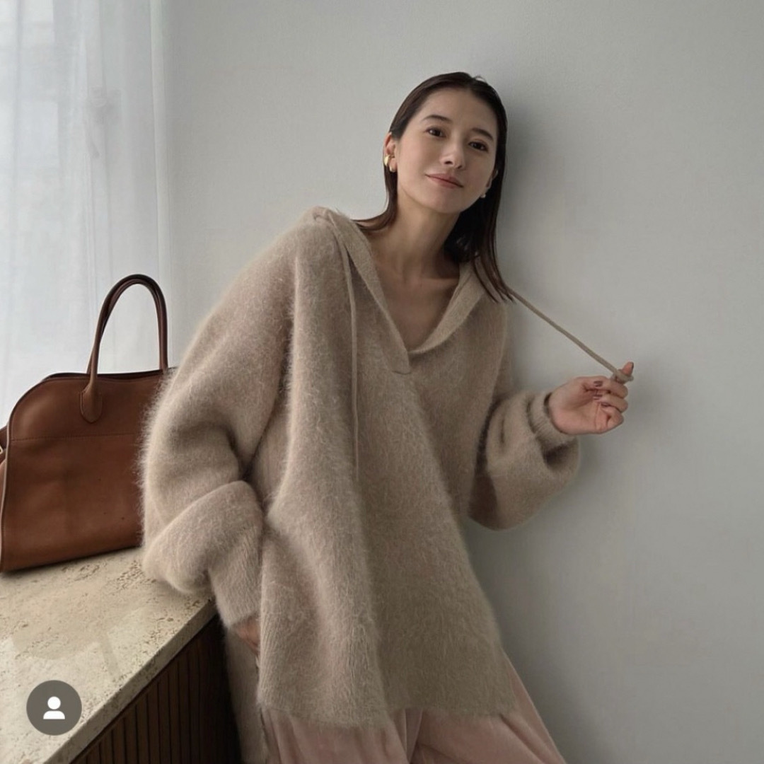 CLANE - 【新品未使用】 ♡ANGORA OVER KNIT HOODIEの通販 by CLANE - 【新品未使用】 ♡ANGORA OVER KNIT HOODIEの通販 by