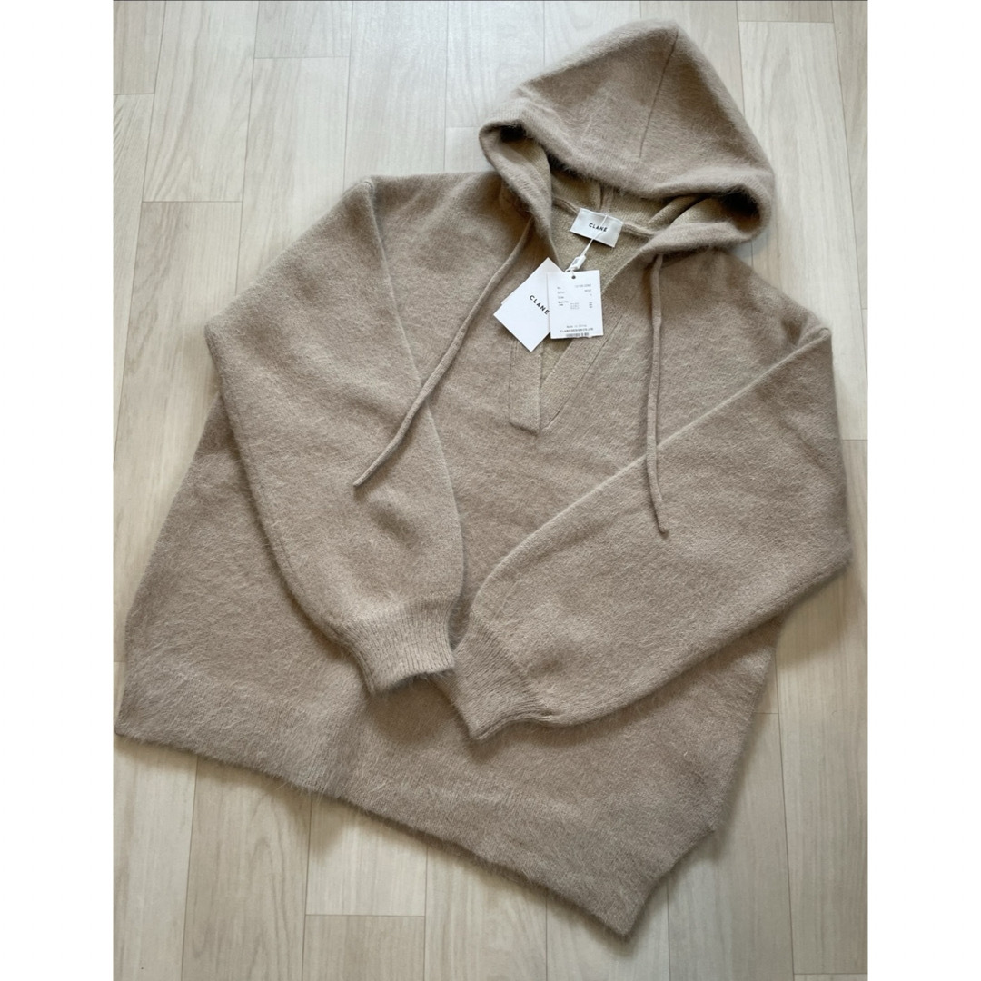CLANE - 【新品未使用】 ♡ANGORA OVER KNIT HOODIEの通販 by CLANE - 【新品未使用】 ♡ANGORA OVER KNIT HOODIEの通販 by