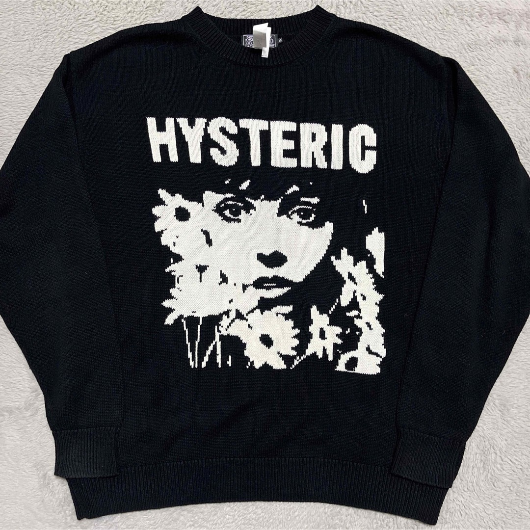 HYSTERIC GLAMOUR FLOWER ニット セーター XL 花 黒 HYSTERIC GLAMOUR FLOWER ニット セーター XL 花 黒