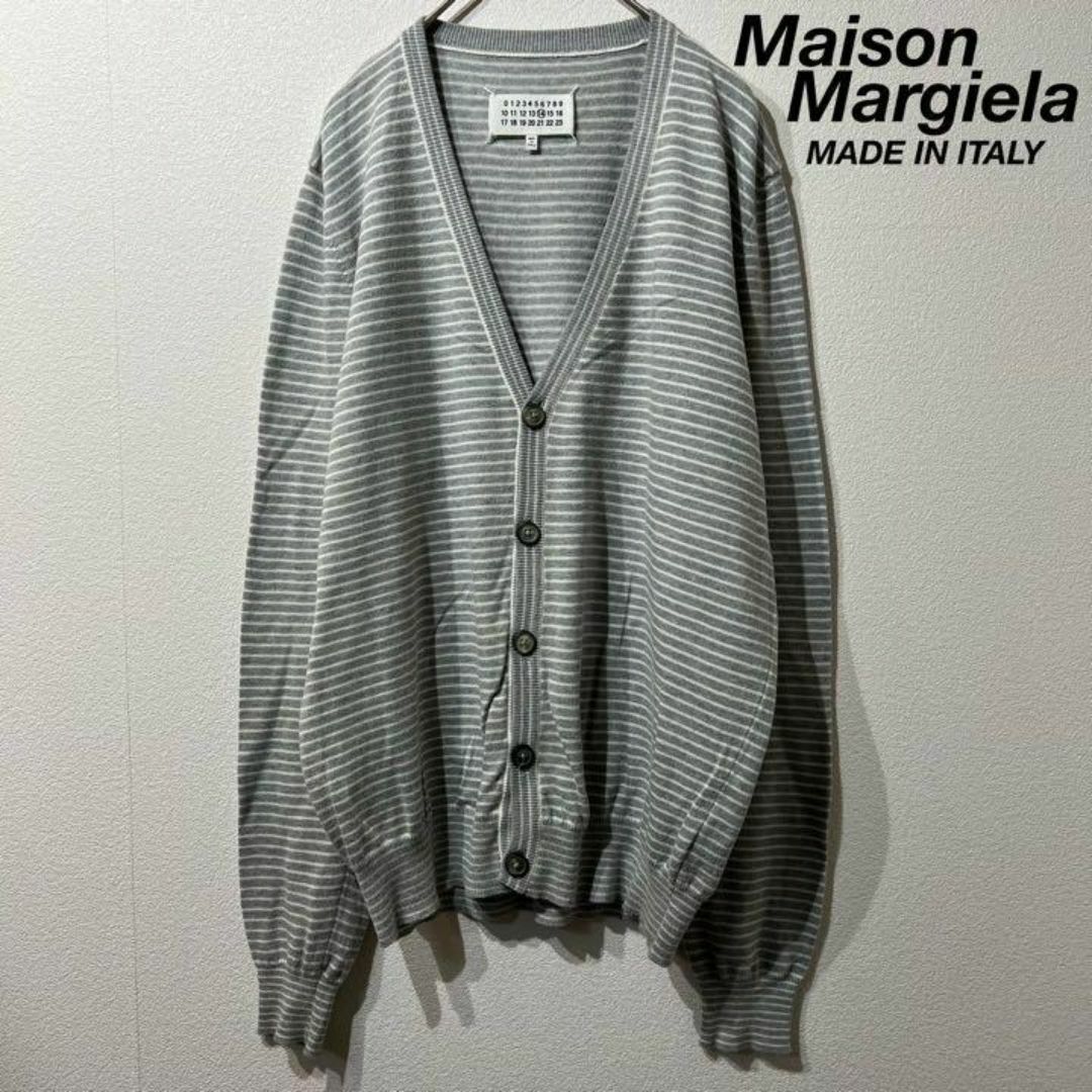 希少 Maison Margiela 上質 ボーダー カーディガン M カーディガン 希少 Maison Margiela 上質 ボーダー カーディガン M カーディガン