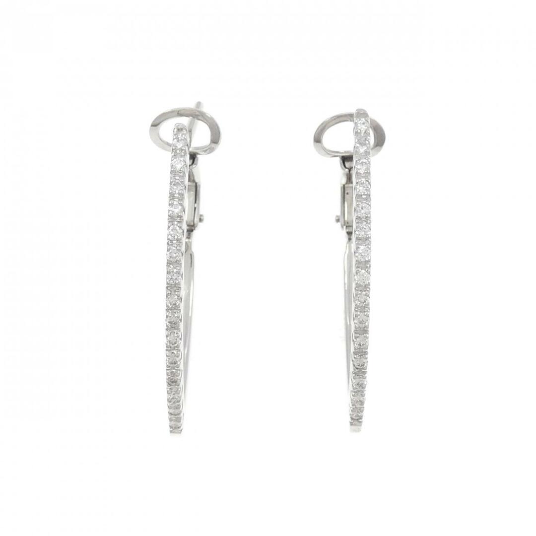 750WG ダイヤモンド ピアス 0.18CT