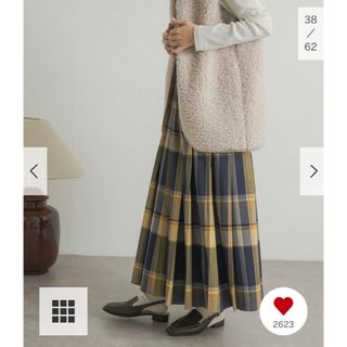 アーバンリサーチドアーズ(URBAN RESEARCH DOORS)の新品タグ付◉ DOORS 『WEB/一部店舗限定カラー』チェックプリーツスカート(ロングスカート)