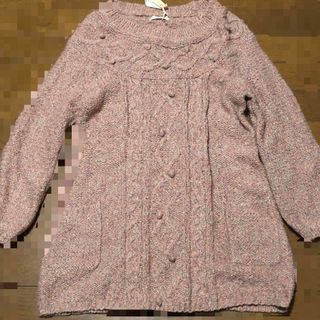 未使用　ニットワンピース　Noble Coton(ひざ丈ワンピース)