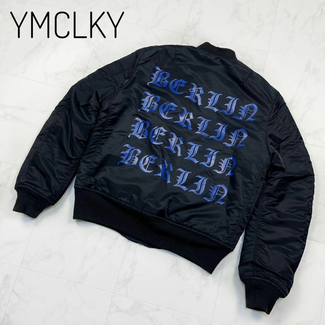 大きいサイズ】YMCLKY MFG MA-1 XL 黒 バックプリント 大きいサイズ】YMCLKY MFG MA-1 XL 黒 バックプリント