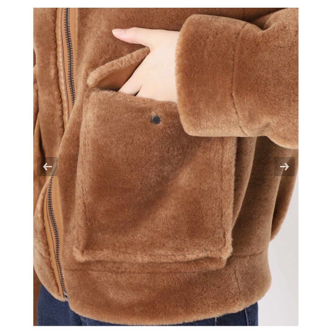 IENA - イエナIENA 美品【URBANCODE LONDON】エコファーブルゾン IENA - イエナIENA 美品【URBANCODE LONDON】エコファーブルゾン