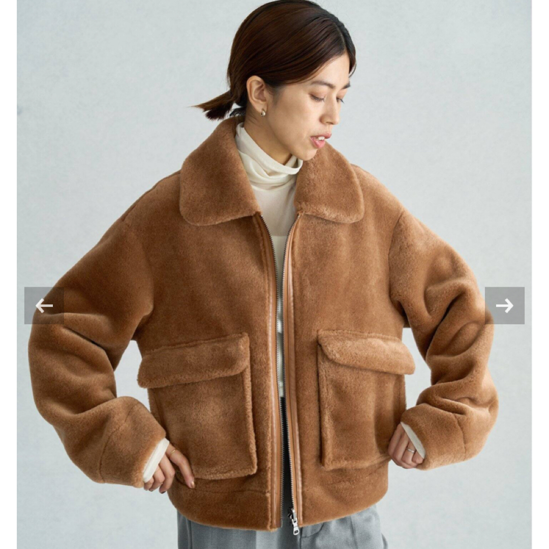 IENA - イエナIENA 美品【URBANCODE LONDON】エコファーブルゾン IENA - イエナIENA 美品【URBANCODE LONDON】エコファーブルゾン