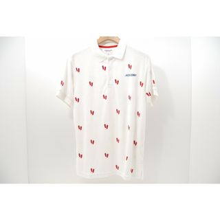 ジャックバニー(JACK BUNNY!!)のcoco 中古 ジャックバニー Jack Bunny!! メンズ 半袖ポロシャツ 6(LL) 白×赤 パイル生地 総柄(ウエア)