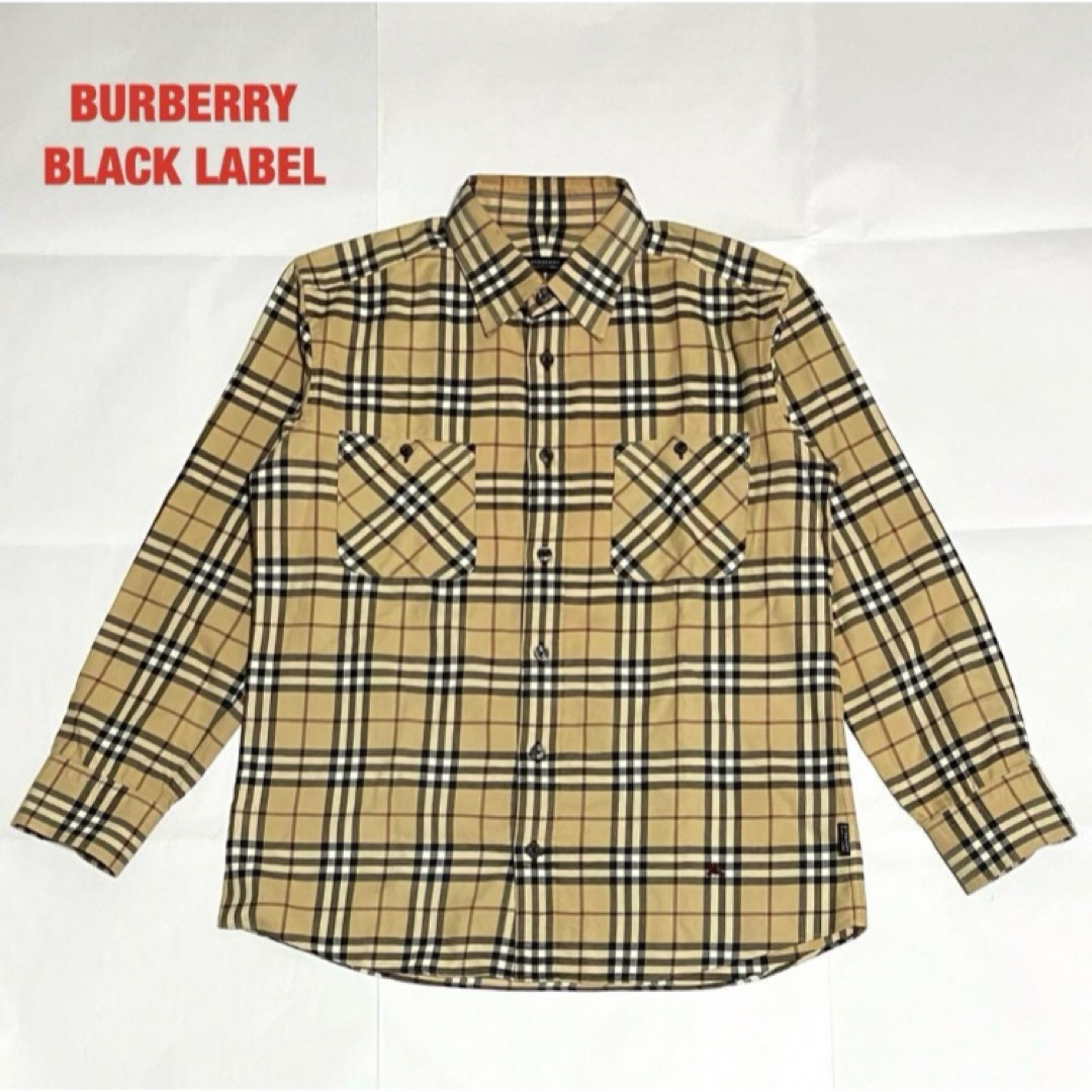 BURBERRY BLACK LABEL バーバリー 総柄シャツ ノバチェック柄 BURBERRY BLACK LABEL バーバリー 総柄シャツ ノバチェック柄