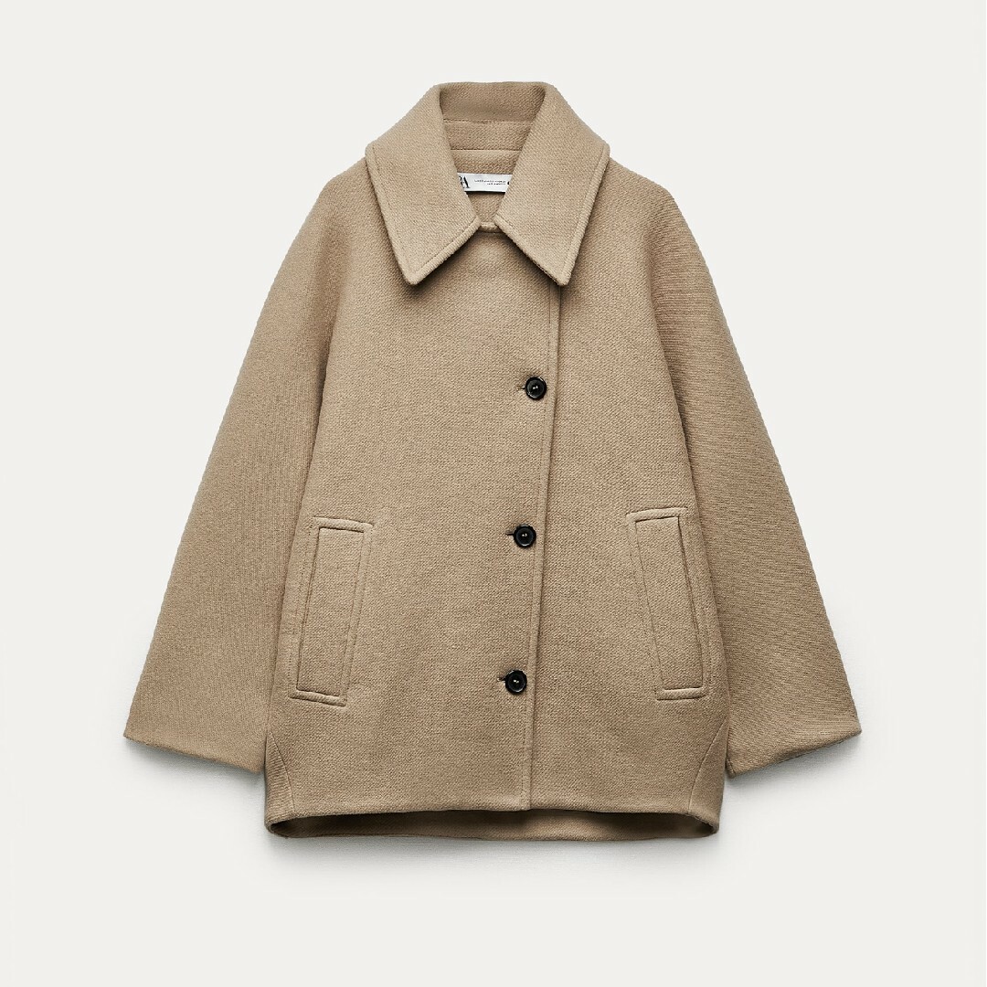 ZARA - ZARA ZW COLLECTION オーバーサイズ ショートコートの ZARA - ZARA ZW COLLECTION オーバーサイズ ショートコートの