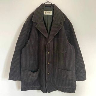 スキャパ(SCAPA)の【スキャパ】メンズ コーデュロイジャケット(48)ブラウン ヴィンテージ コート(チェスターコート)