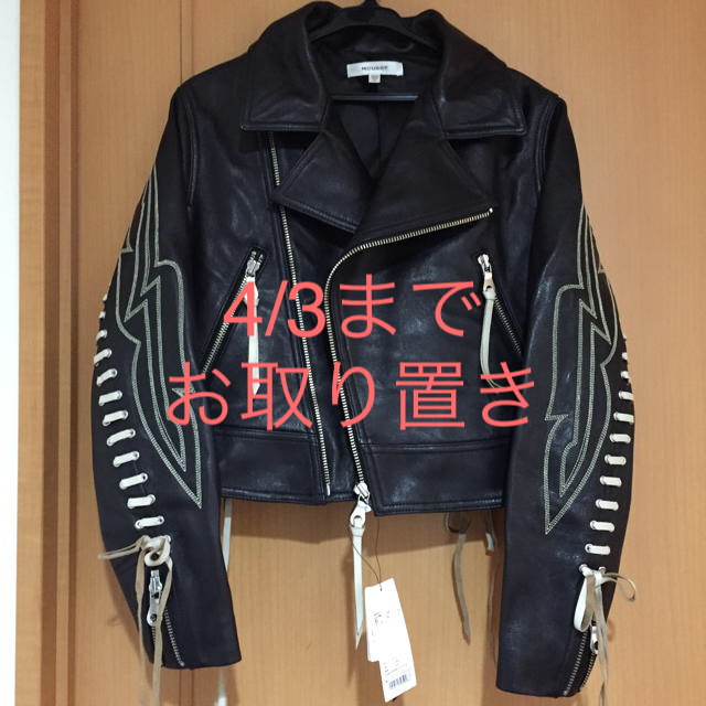 moussy(マウジー)のmoussy レースアップライダース レディースのジャケット/アウター(ライダースジャケット)の商品写真