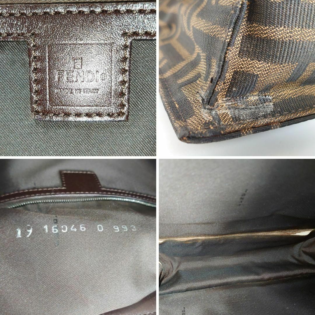 FENDI ズッカ柄 ハンドバッグ トートバッグ キャンバス レザー FENDI ズッカ柄 ハンドバッグ トートバッグ キャンバス レザー